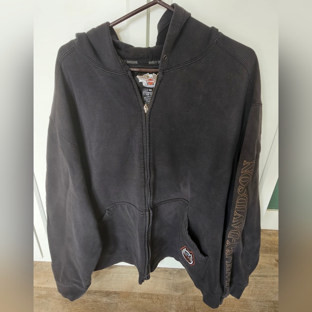Harley-Davidson Charcoal Zip-Up Hoodie